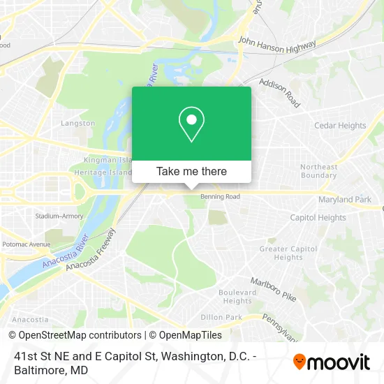 Mapa de 41st St NE and E Capitol St