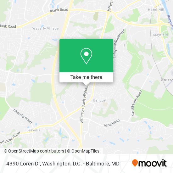 Mapa de 4390 Loren Dr