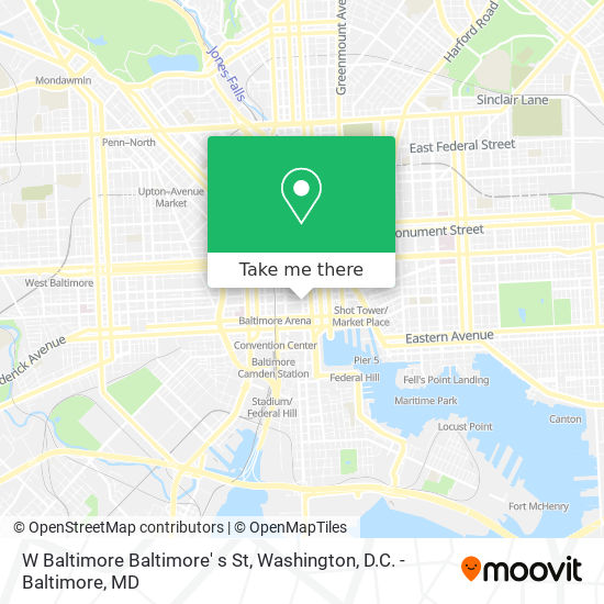 Mapa de W Baltimore Baltimore' s St