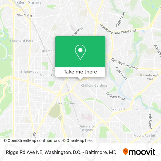 Riggs Rd Ave NE map