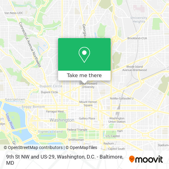 Mapa de 9th St NW and US-29
