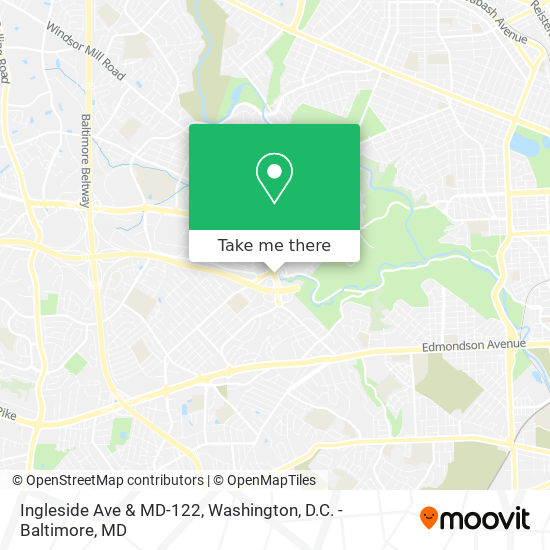 Ingleside Ave & MD-122 map