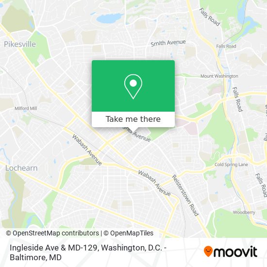 Ingleside Ave & MD-129 map