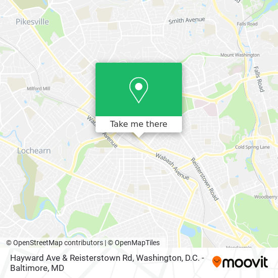 Hayward Ave & Reisterstown Rd map