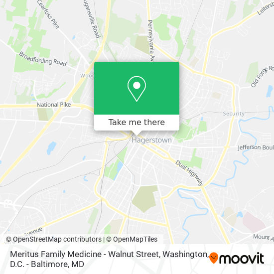 Mapa de Meritus Family Medicine - Walnut Street