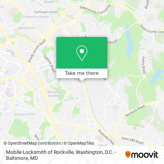 Mapa de Mobile Locksmith of Rockville