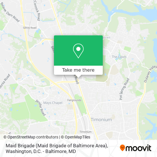 Maid Brigade (Maid Brigade of Baltimore Area) map