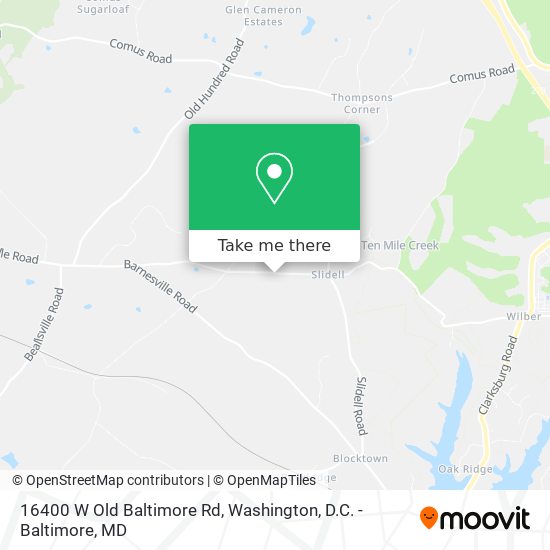 Mapa de 16400 W Old Baltimore Rd