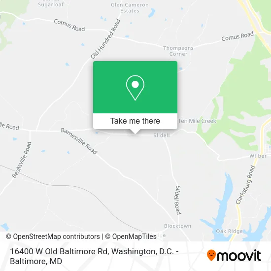 16400 W Old Baltimore Rd map