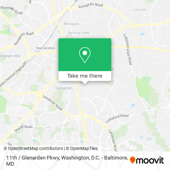 Mapa de 11th / Glenarden Pkwy