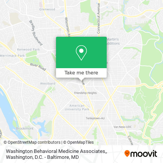 Washington Behavioral Medicine Associates, map