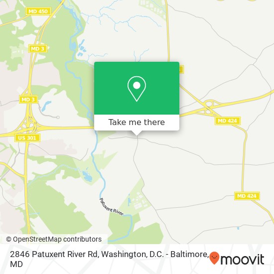 Mapa de 2846 Patuxent River Rd, Davidsonville, MD 21035