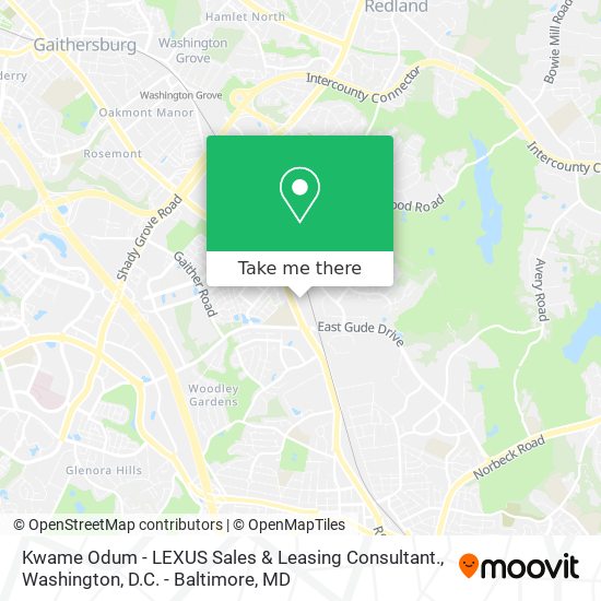 Mapa de Kwame Odum - LEXUS Sales & Leasing Consultant.