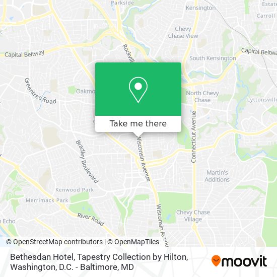 Bethesdan Hotel, Tapestry Collection by Hilton map