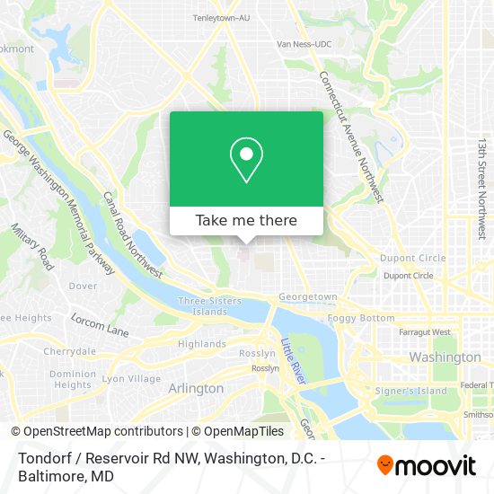 Tondorf / Reservoir Rd NW map