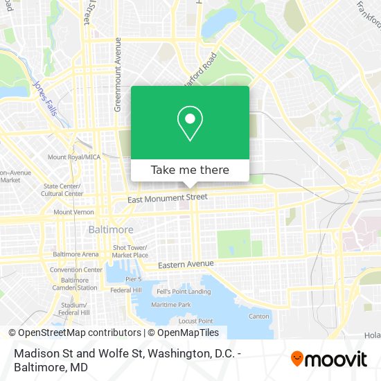 Madison St and Wolfe St map