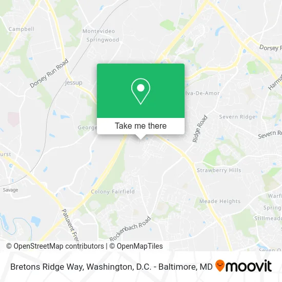 Bretons Ridge Way map