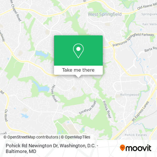 Pohick Rd Newington Dr map
