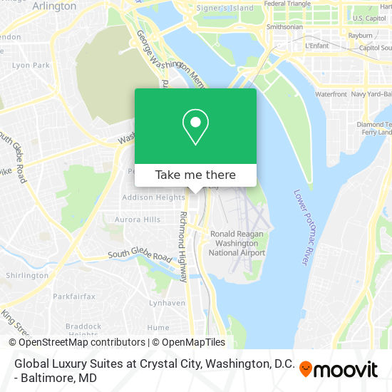 Global Luxury Suites at Crystal City map