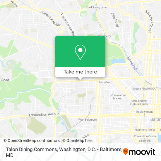 Mapa de Talon Dining Commons