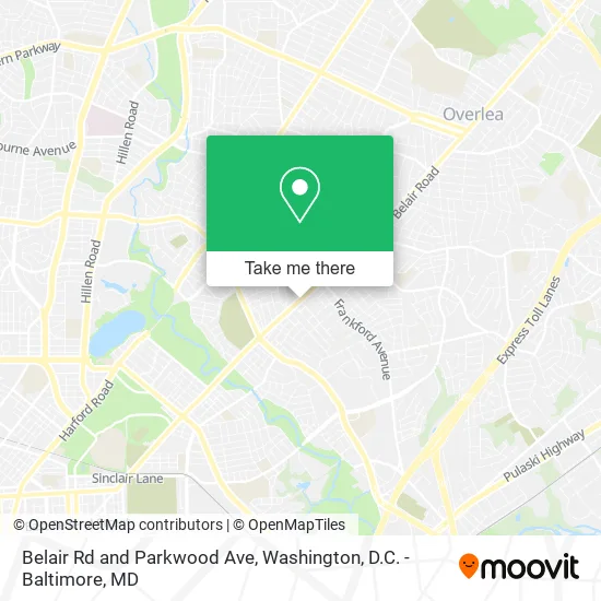 Mapa de Belair Rd and Parkwood Ave