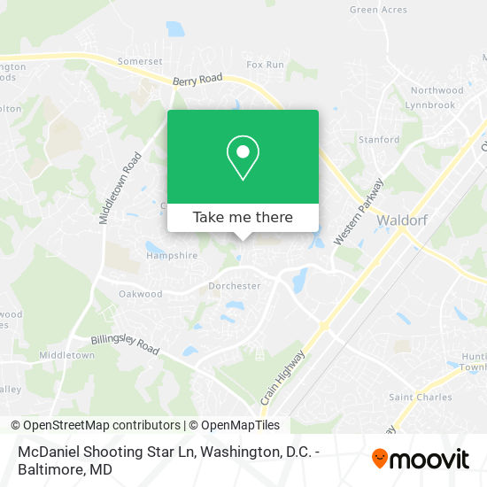 McDaniel Shooting Star Ln map