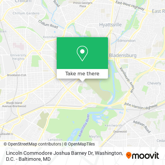 Mapa de Lincoln Commodore Joshua Barney Dr