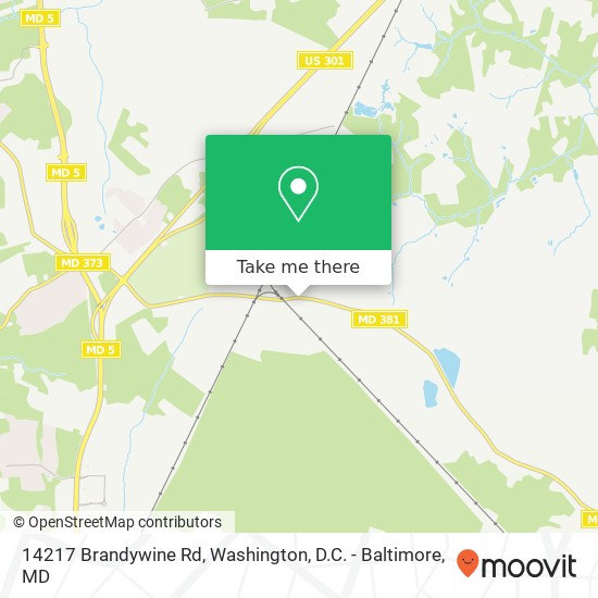 Mapa de 14217 Brandywine Rd, Brandywine, MD 20613