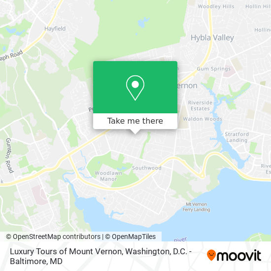 Luxury Tours of Mount Vernon map