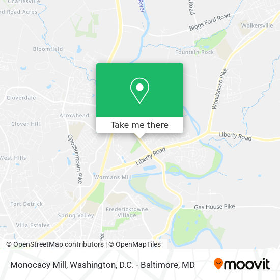 Monocacy Mill map