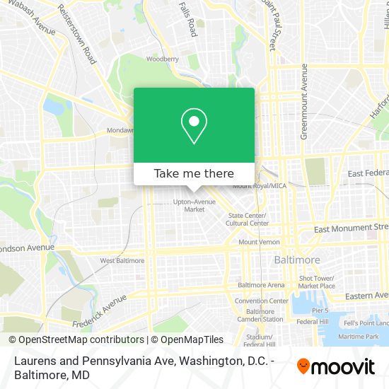 Laurens and Pennsylvania Ave map