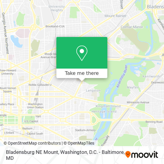 Mapa de Bladensburg NE Mount