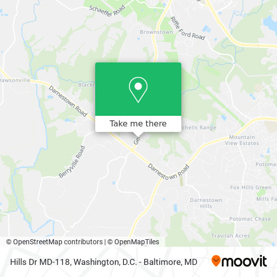 Mapa de Hills Dr MD-118