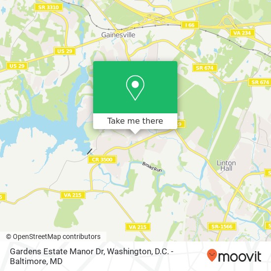 Gardens Estate Manor Dr, Gainesville, VA 20155 map