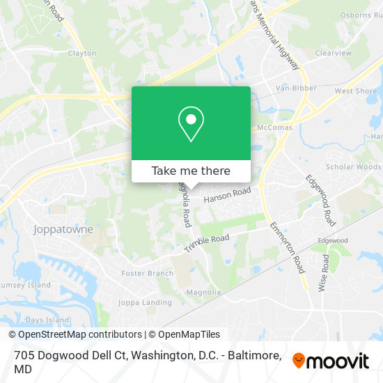 Mapa de 705 Dogwood Dell Ct