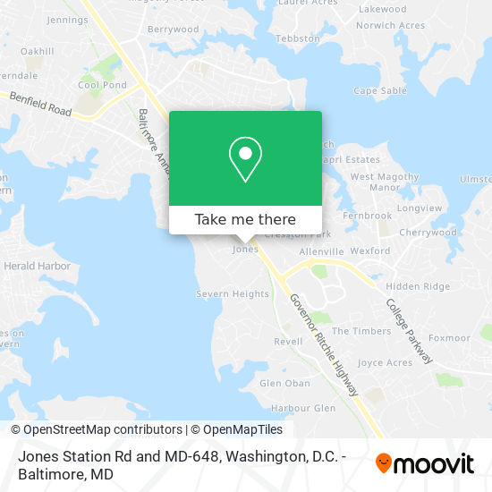 Mapa de Jones Station Rd and MD-648