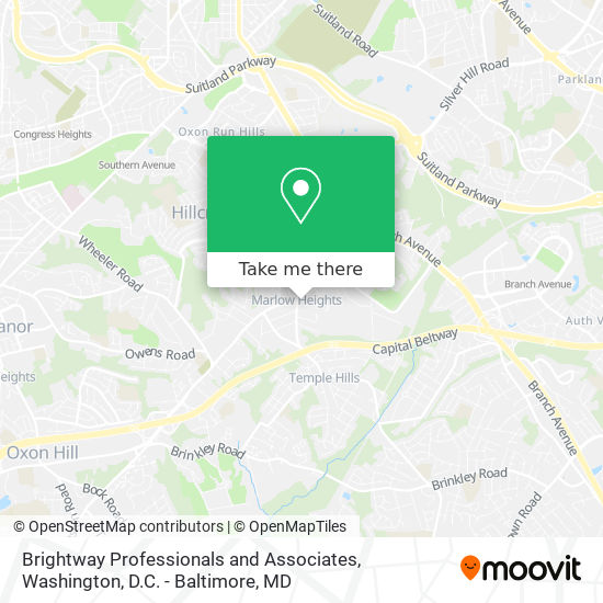 Brightway Professionals and Associates map