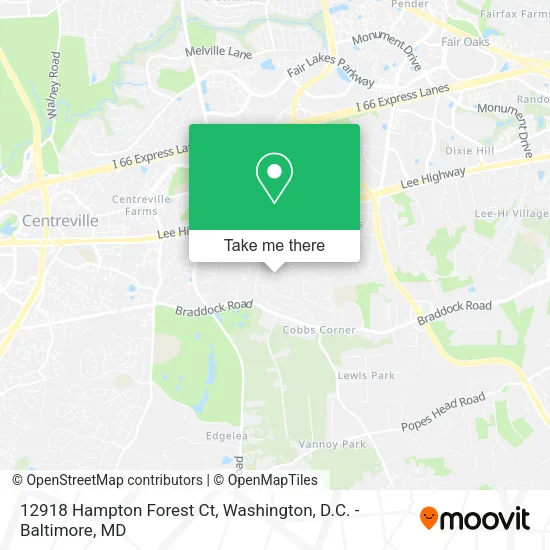 12918 Hampton Forest Ct map