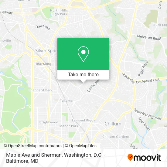 Maple Ave and Sherman map