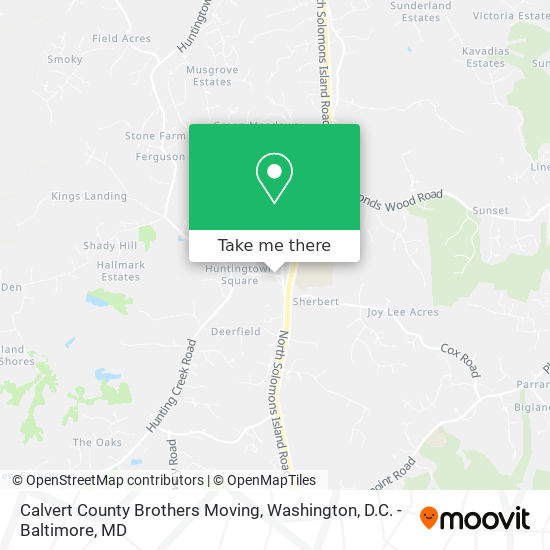 Mapa de Calvert County Brothers Moving