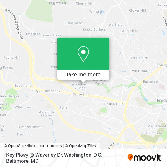 Mapa de Key Pkwy @ Waverley Dr