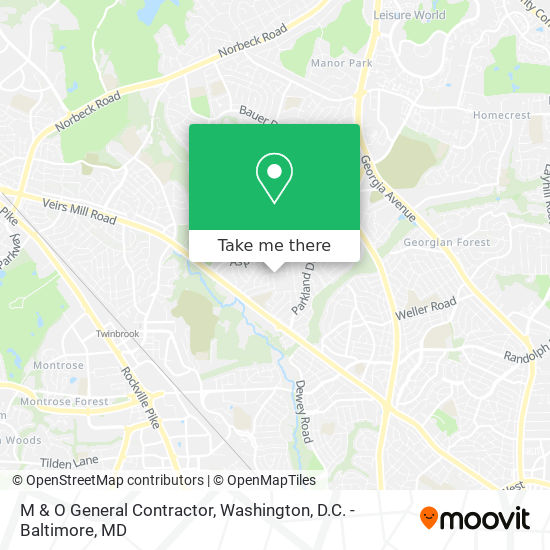 M & O General Contractor map