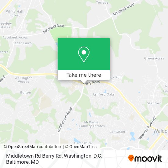Middletown Rd Berry Rd map