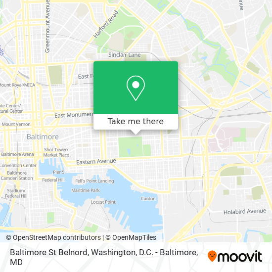 Baltimore St Belnord map