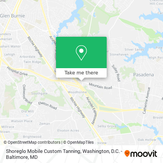 Mapa de Shoreglo Mobile Custom Tanning