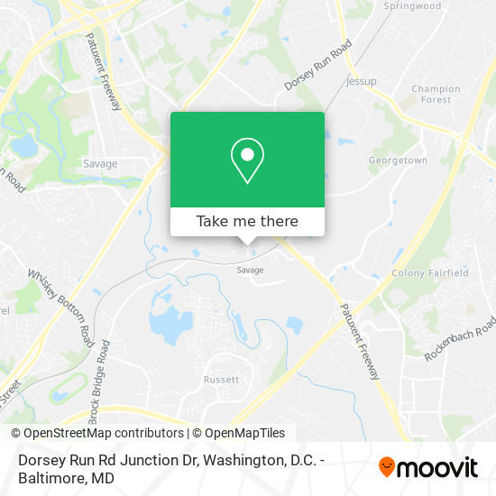 Dorsey Run Rd Junction Dr map