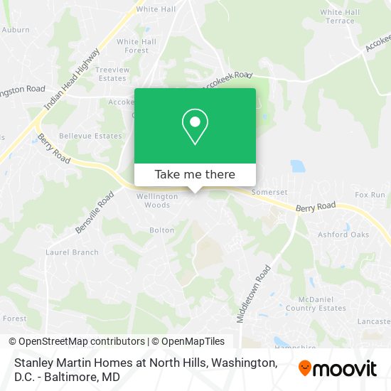 Stanley Martin Homes at North Hills map