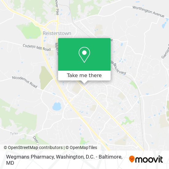 How to get to Wegmans Pharmacy in Baltimore County by bus or metro?