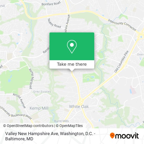 Valley New Hampshire Ave map