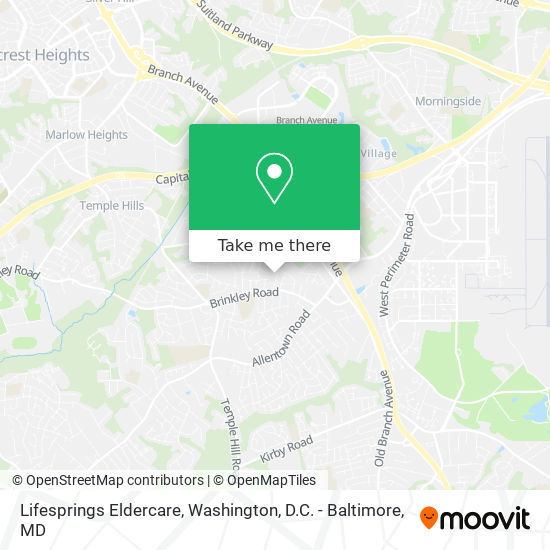 Lifesprings Eldercare map